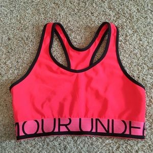 Pink Under Armour Racerback Sports Bra!
